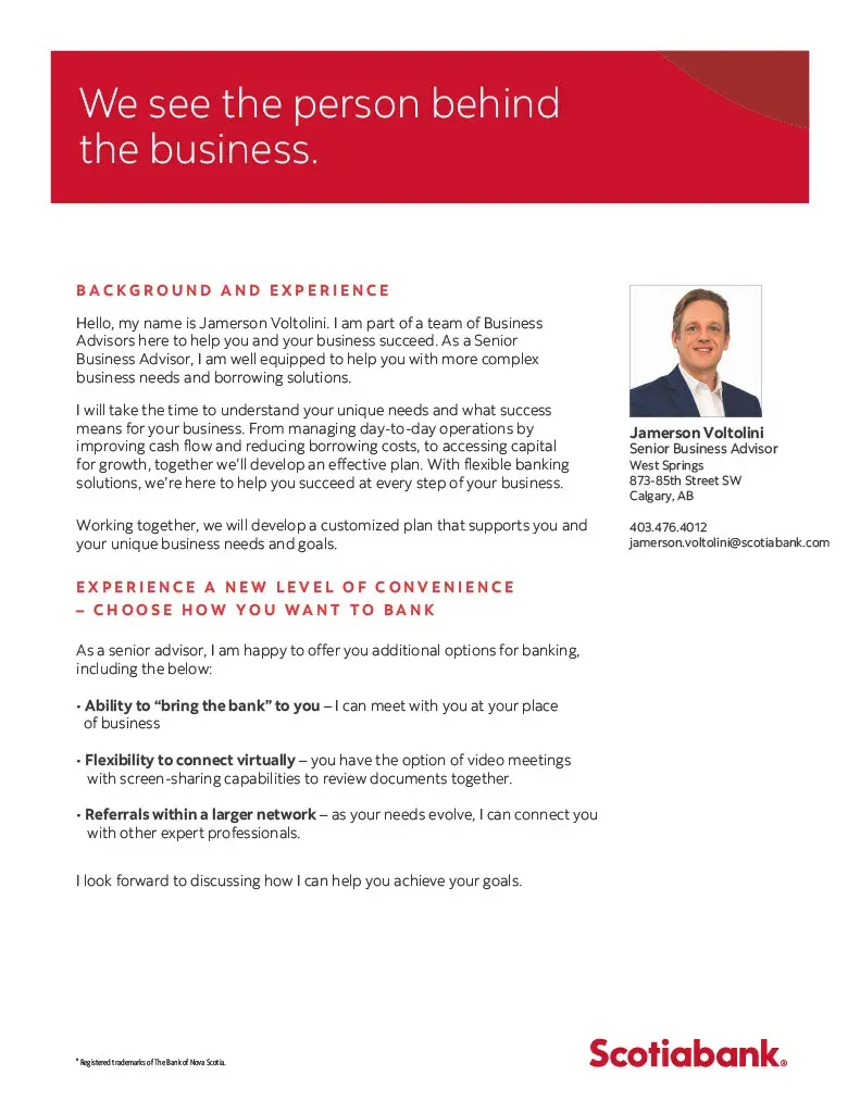 Foto de Jamerson Voltolini | Business Banking | Scotiabank